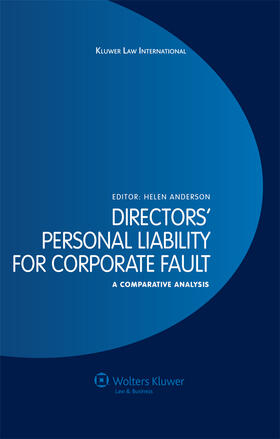 Anderson / Krever |  Directors' Personal Liability for Corporate Fault: A Comparative Analysis | Buch |  Sack Fachmedien