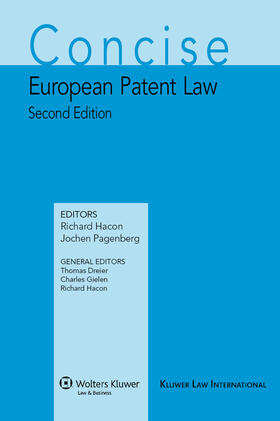 Hacon / Pagenberg |  Concise Commentary of European Patent Law - Second Edition | Buch |  Sack Fachmedien