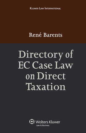 Barents |  Directory of EC Case Law on Direct Taxation | Buch |  Sack Fachmedien