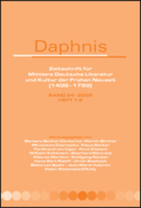 Becker-Cantarino |  Daphnis, Zeitschrift für Mittlere Deutsche Literatur und Kultur der Frühen Neuzeit. | Buch |  Sack Fachmedien