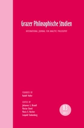 Grazer Philosophische Studien, Vol. 83 – 2011 | Buch | 978-90-420-3373-3 | sack.de