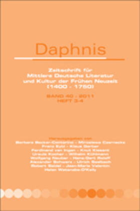 Becker-Cantarino |  Daphnis, Band 40 – 2011, Heft 3-4. | Buch |  Sack Fachmedien
