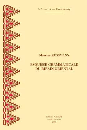 Kossmann |  Esquisse Grammaticale Du Rifain Oriental | Buch |  Sack Fachmedien