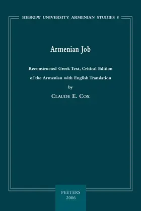 Cox |  Armenian Job: Reconstructed Greek Text, Critical Edition of the Armenian with English Translation | Buch |  Sack Fachmedien