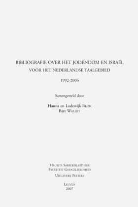 Blok / Wallet |  Bibliografie Over Het Jodendom En Israel Voor Het Nederlandse Taalgebied 1992-2006 | Buch |  Sack Fachmedien