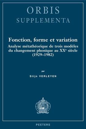 Fonction, forme et variation | Buch | 978-90-429-2105-4 | sack.de