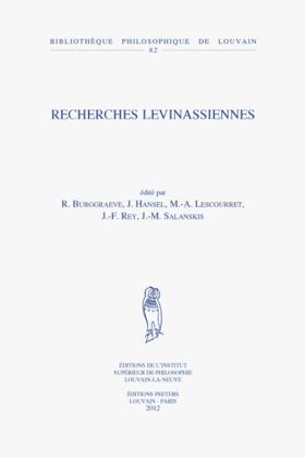 Burggraeve / Hansel / Lescourret |  Recherches Levinassiennes | Buch |  Sack Fachmedien