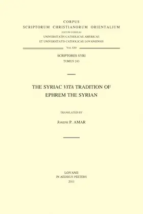 Amar |  The Syriac Vita Tradition of Ephrem the Syrian: V. | Buch |  Sack Fachmedien