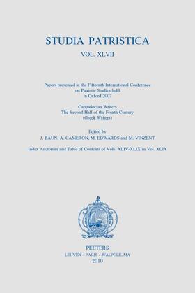 Baun / Cameron / Edwards |  Studia Patristica. Vol. XLVII - Cappadocian Writers, the Second Half of the Fourth Century (Greek Writers) | Buch |  Sack Fachmedien