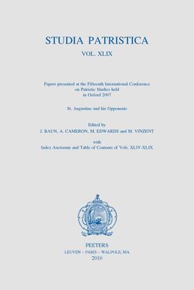 Vinzent |  Studia Patristica. Vol. XLIX - St Augustine and His Opponents | Buch |  Sack Fachmedien