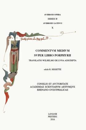 Hissette |  Commentum Medium Super Libro Porphyrii. Translatio Wilhelmo de Luna Adscripta: Averrois Opera Series B | Buch |  Sack Fachmedien