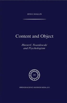Cavallin |  Content and Object | Buch |  Sack Fachmedien