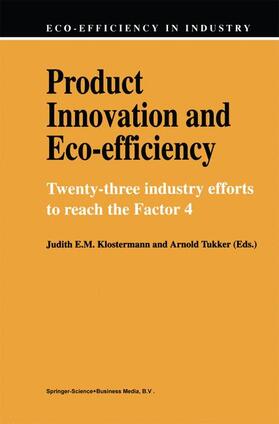 Klostermann / Tukker |  Product Innovation and Eco-Efficiency | Buch |  Sack Fachmedien