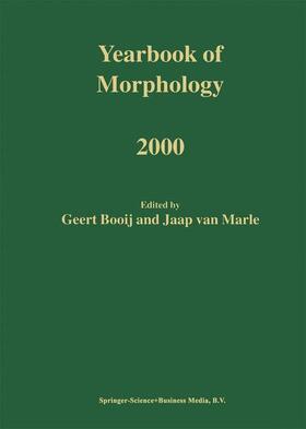 van Marle / Booij |  Yearbook of Morphology 2000 | Buch |  Sack Fachmedien