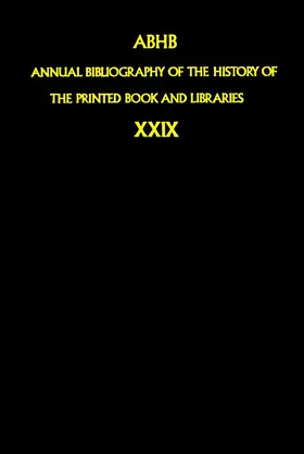  Annual Bibliography of the History of the Printed Book and Libraries | Buch |  Sack Fachmedien