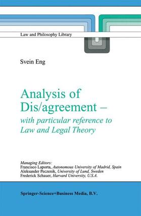 Eng |  Analysis of Dis/agreement - with particular reference to Law and Legal Theory | Buch |  Sack Fachmedien