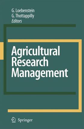 Thottappilly / Loebenstein |  Agricultural Research Management | Buch |  Sack Fachmedien