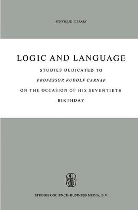 Vuysje / Kazemier |  Logic and Language | Buch |  Sack Fachmedien