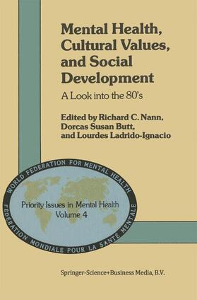 Nann / Ladrido-Ignacio / Butt |  Mental Health, Cultural Values, and Social Development | Buch |  Sack Fachmedien