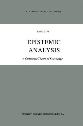 Ziff |  Epistemic Analysis | Buch |  Sack Fachmedien