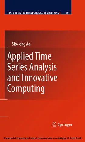 Ao |  Applied Time Series Analysis and Innovative Computing | eBook | Sack Fachmedien