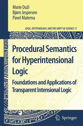 Duzí / Duží / Jespersen |  Procedural Semantics for Hyperintensional Logic | Buch |  Sack Fachmedien