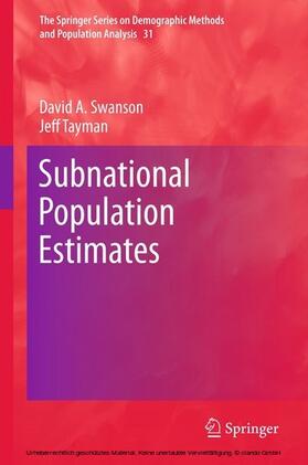 Swanson / Tayman |  Subnational Population Estimates | eBook | Sack Fachmedien