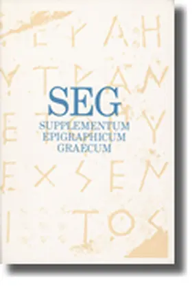 Pleket / Stroud / Strubbe |  Supplementum Epigraphicum Graecum, Volume XLIII (1993) | Buch |  Sack Fachmedien