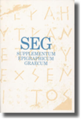 Pleket / Stroud / Chaniotis | Supplementum Epigraphicum Graecum, Volume XLIX (1999) | Buch | 978-90-5063-378-9 | sack.de