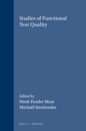  Studies of functional text quality | Buch |  Sack Fachmedien