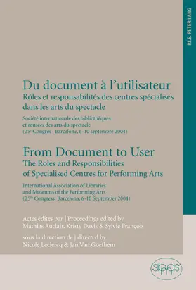 Van Goethem / Leclercq |  Du document à l’utilisateur.  From Document to User | Buch |  Sack Fachmedien