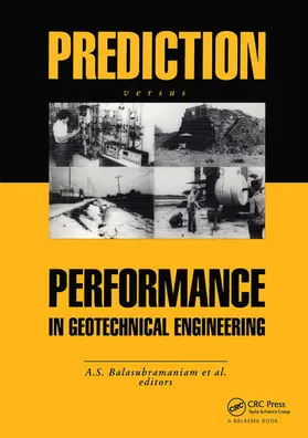 Balasubramaniam / Bergado / Phien-Wej |  Prediction Versus Performance in Geotechnical Engineering | Buch |  Sack Fachmedien