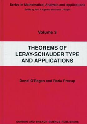 Precup |  Theorems of Leray-Schauder Type And Applications | Buch |  Sack Fachmedien