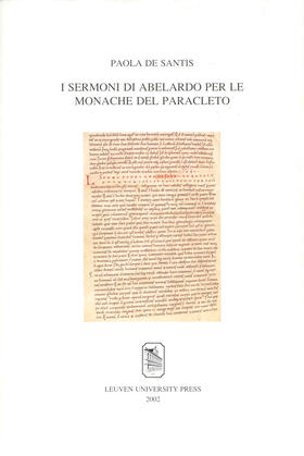 De Santis |  I Sermoni di Abelardo per le Monache del Paracleto | Buch |  Sack Fachmedien