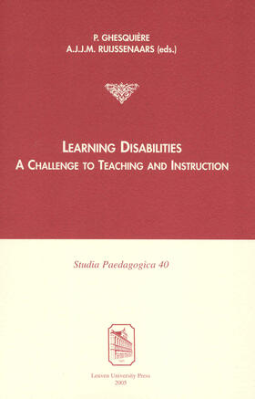 Ghesquière / Ruijssenaars | LEARNING DISABILITIES | Buch | 978-90-5867-444-9 | sack.de