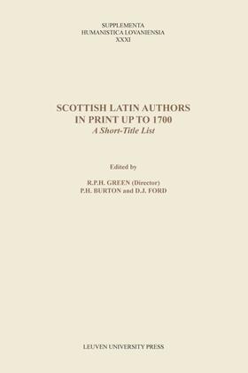 Green / Burton / Ford |  SCOTTISH LATIN AUTHORS IN PRIN | Buch |  Sack Fachmedien