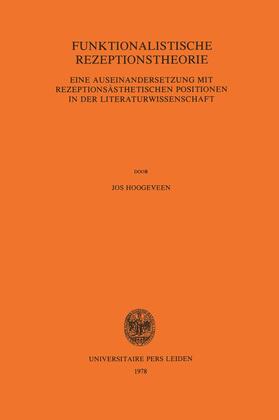 Hoogeveen |  Funktionalistische Rezeptionstheorie | Buch |  Sack Fachmedien