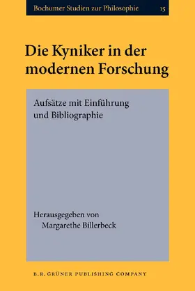 Billerbeck |  Die Kyniker in der modernen Forschung | Buch |  Sack Fachmedien