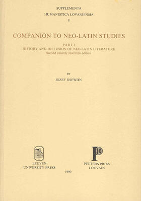 IJsewijn | COMPANION TO NEO-LATIN STUDIES | Buch | 978-90-6186-366-3 | sack.de