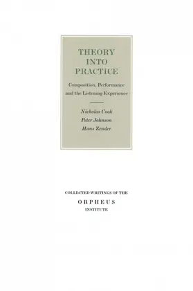 Cook / Johnson / Zender | Theory into practice | Buch | 978-90-6186-994-8 | sack.de