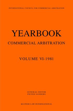 Sanders |  Yearbook Commercial Arbitration, 1981 | Buch |  Sack Fachmedien