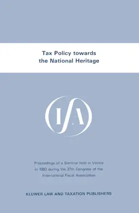  Tax Policy Towards the National Heritage | Buch |  Sack Fachmedien