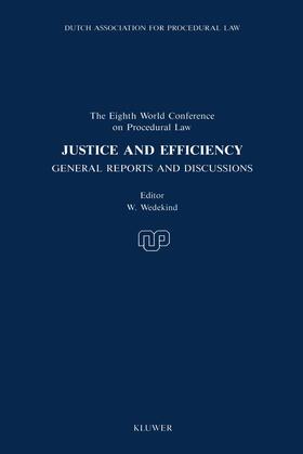 Wedekind |  Justice and Efficiency | Buch |  Sack Fachmedien