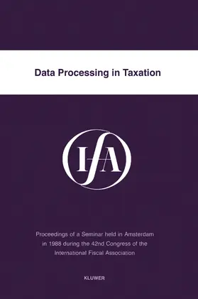 Data Processing in Taxation | Buch | 978-90-6544-437-0 | sack.de