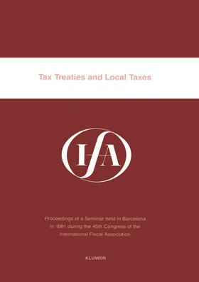  Tax Treaties and Local Taxes | Buch |  Sack Fachmedien