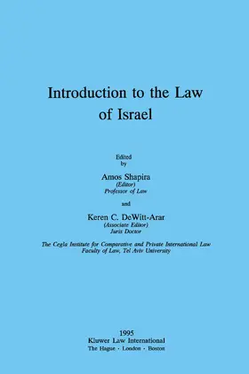 Shapira |  Introduction to the Law of Israel: | Buch |  Sack Fachmedien