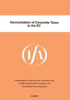  Harmonization of Corporate Taxes in the EC | Buch |  Sack Fachmedien