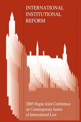 Fijalkowski |  International Institutional Reform | Buch |  Sack Fachmedien
