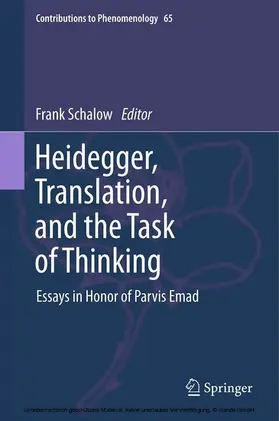 Schalow |  Heidegger, Translation, and the Task of Thinking | eBook | Sack Fachmedien