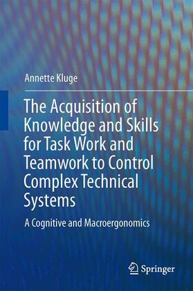 Kluge |  The Acquisition of Knowledge and Skills for Taskwork and Teamwork to Control Complex Technical Systems | Buch |  Sack Fachmedien
